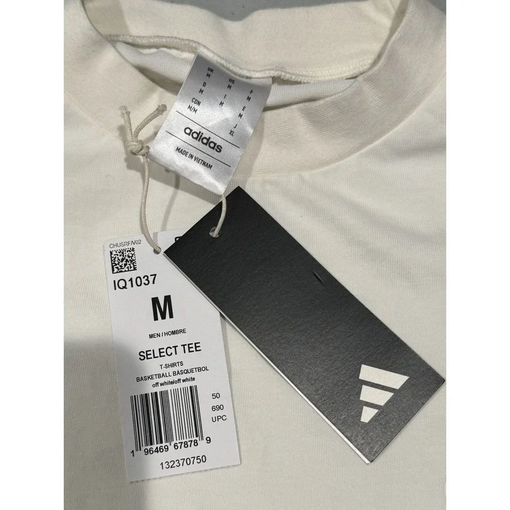adidas Originals Men's Select T-Shirt, Off White/Off White, Medium